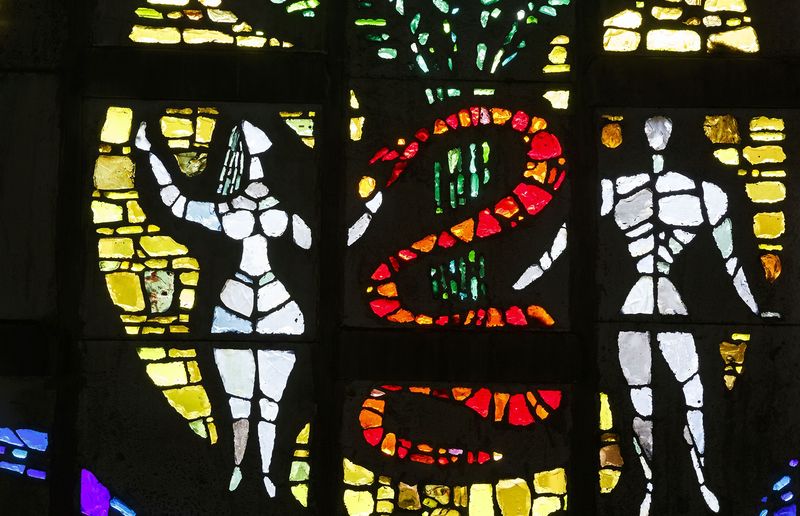Glasfenster Christkönig, Ausschnitt / Gerd Neuhold, Sonntagsblatt